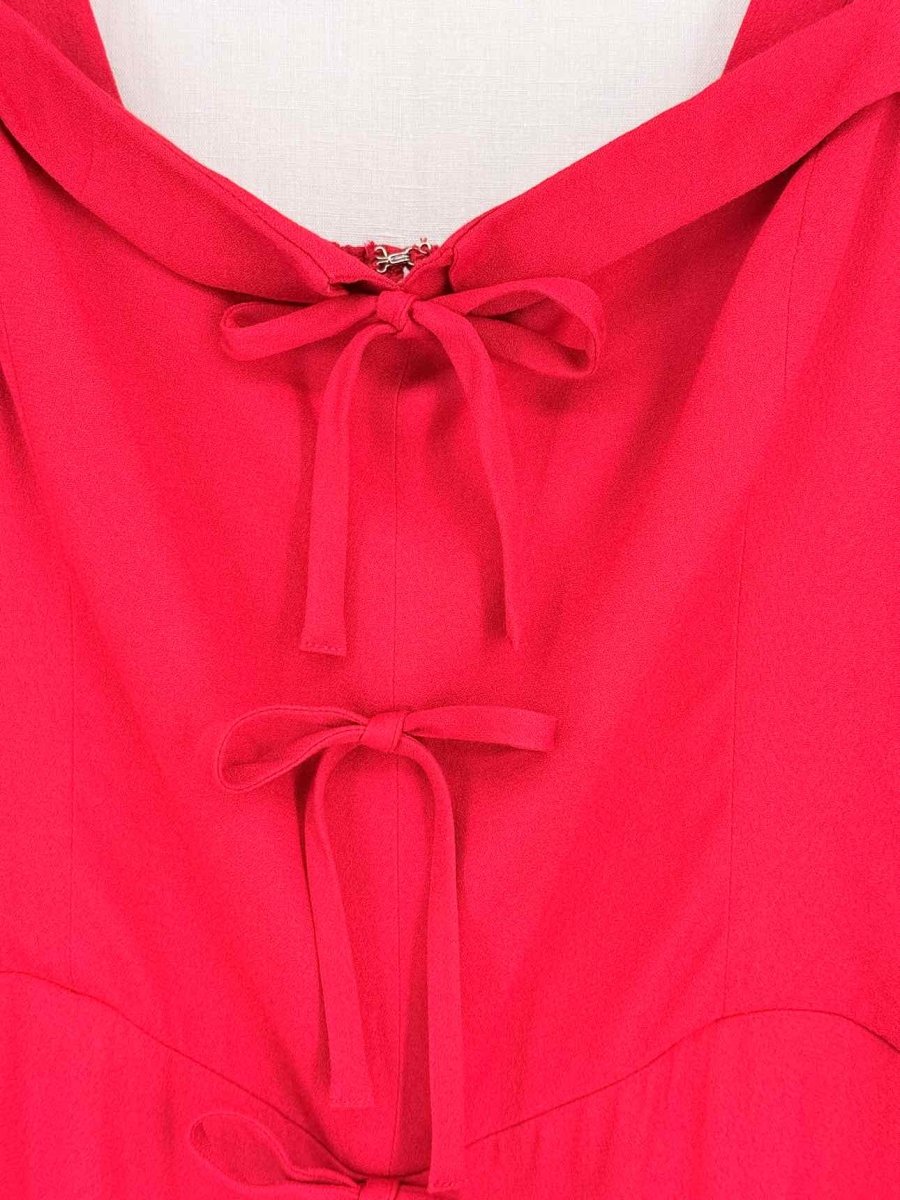 Pre - loved REFORMATION Red Size US 12 Knee Length Dress at Reems Closet