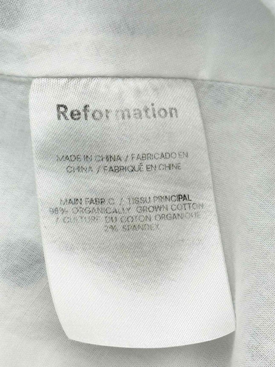 Pre-loved REFORMATION Vinny White w/ Black Size US 2 Midi Dress at Reems Closet