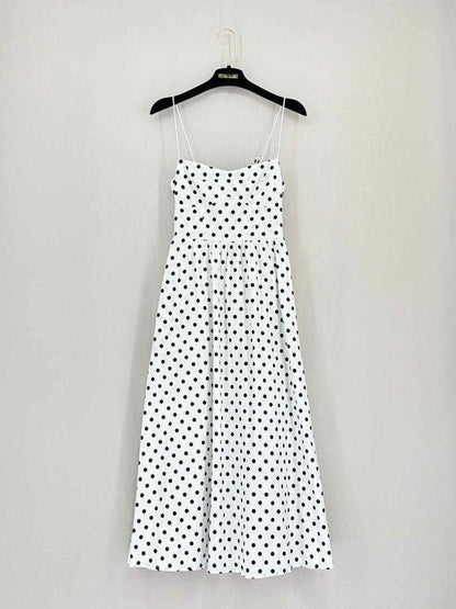 Pre-loved REFORMATION Vinny White w/ Black Size US 2 Midi Dress at Reems Closet