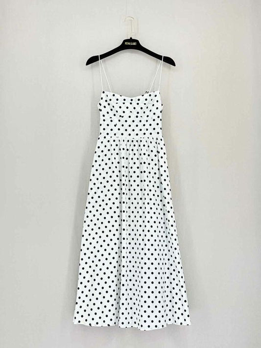 Pre-loved REFORMATION Vinny White w/ Black Size US 2 Midi Dress at Reems Closet