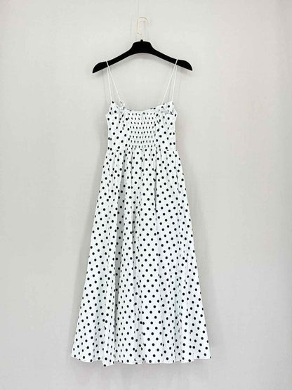Pre-loved REFORMATION Vinny White w/ Black Size US 2 Midi Dress at Reems Closet