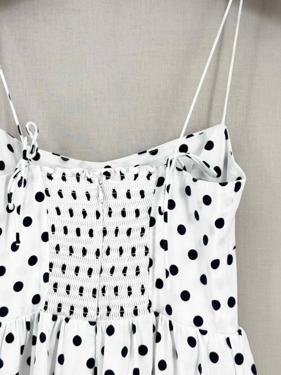 Pre-loved REFORMATION Vinny White w/ Black Size US 2 Midi Dress at Reems Closet