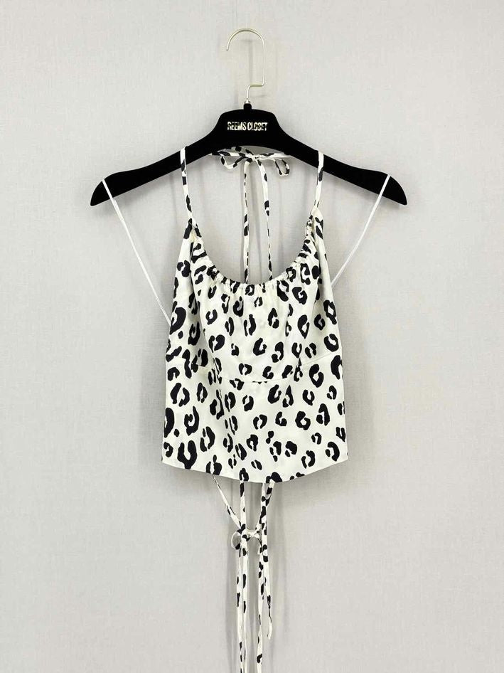 Pre-loved REFORMATION Wade White & Black Size Small Top at Reems Closet