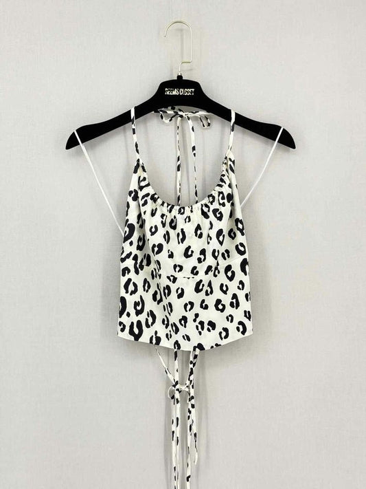 Pre-loved REFORMATION Wade White & Black Size Small Top at Reems Closet