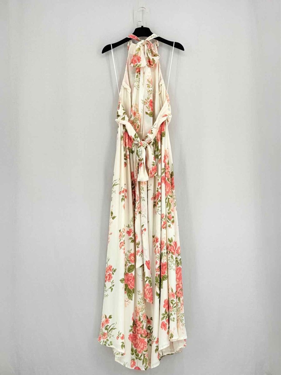 Pre - loved REFORMATION White Multicolor Size US 12 Midi Dress at Reems Closet