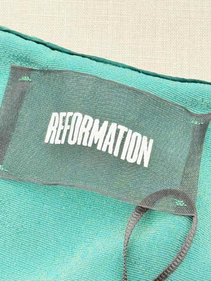 Pre - loved REFORMATION Wrap Green Size XLarge Blouse at Reems Closet