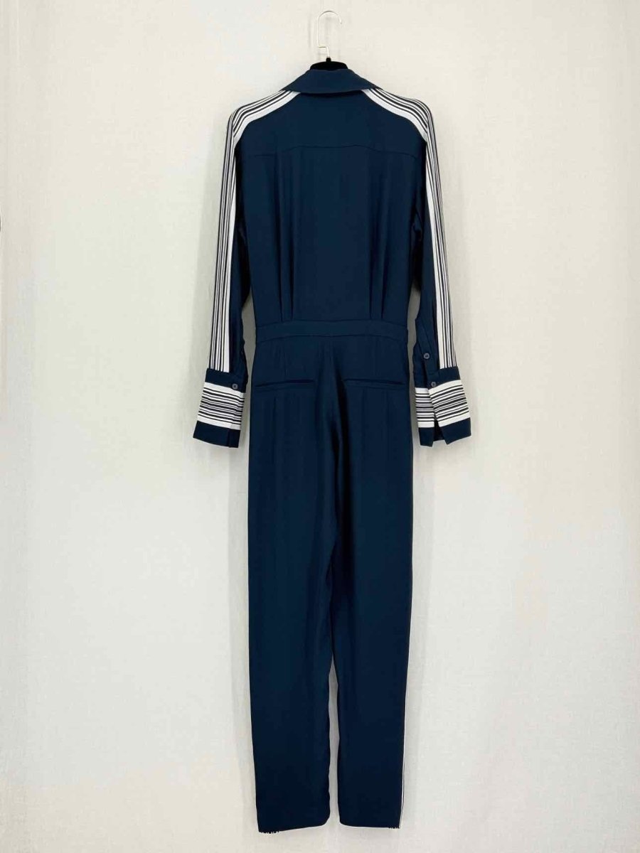 Pre-loved REISS Selma Navy Blue & White Size US 2 Jumpsuit at Reems Closet