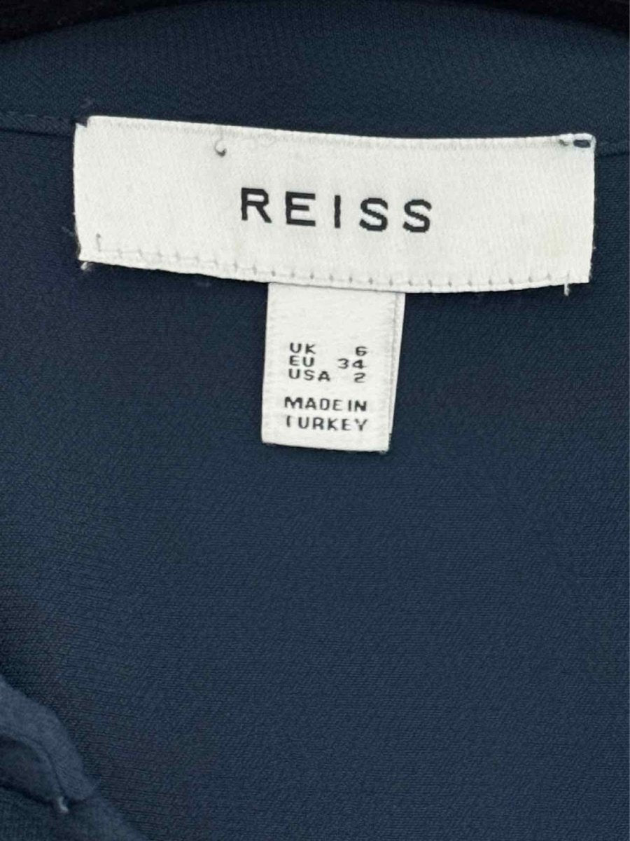 Pre-loved REISS Selma Navy Blue & White Size US 2 Jumpsuit at Reems Closet