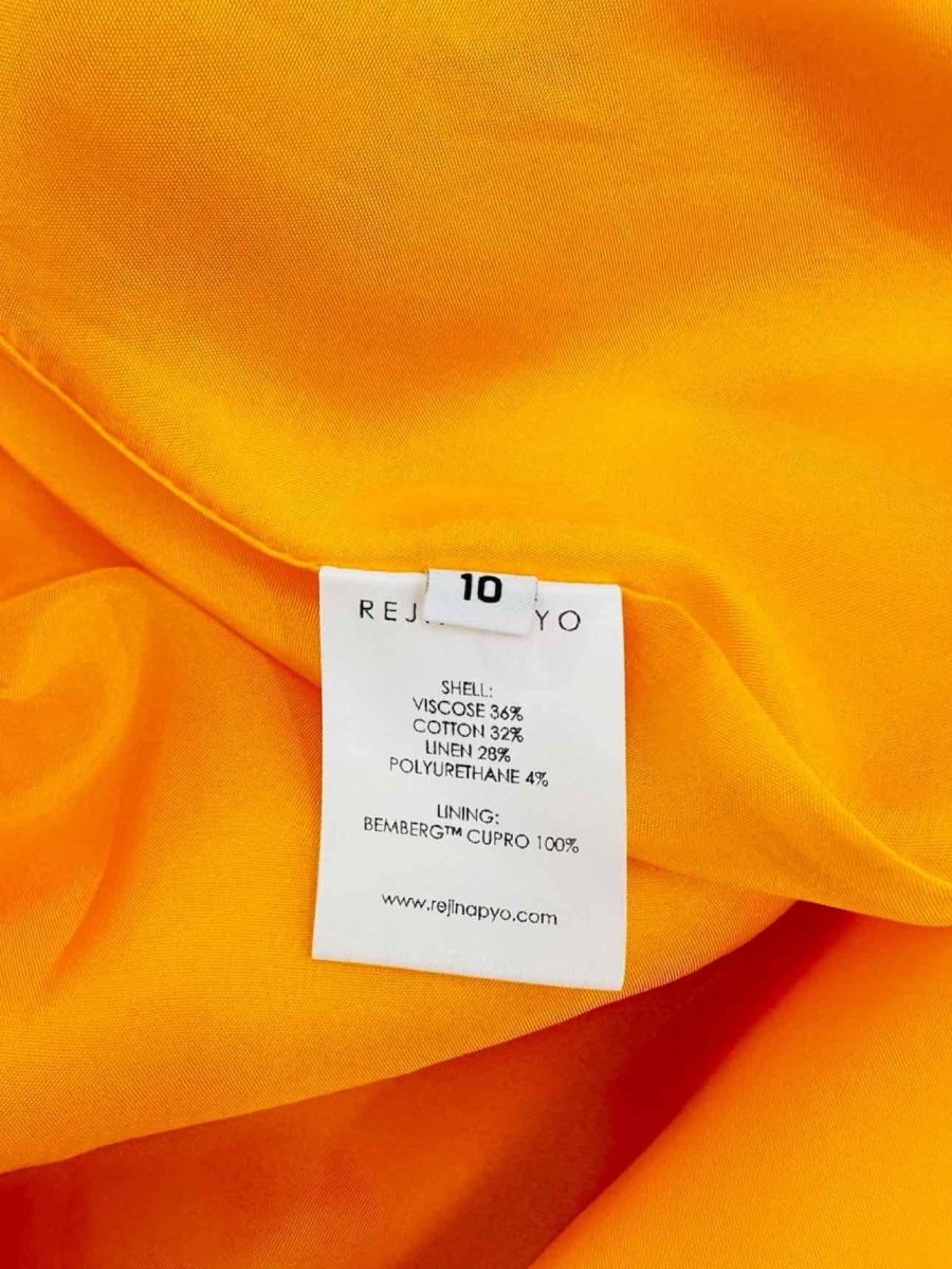 Pre - loved REJINA PYO A - Line Orange Midi Dress at Reems Closet