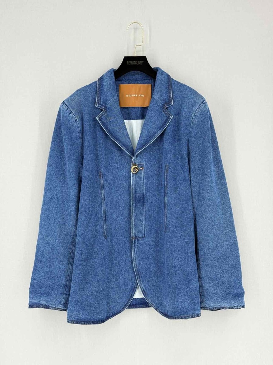 Pre - loved REJINA PYO Blue Size US 8 Jacket at Reems Closet