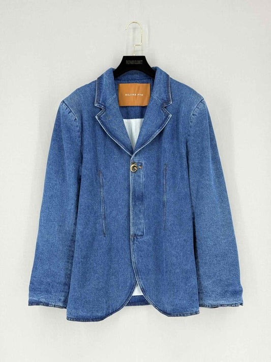 Pre - loved REJINA PYO Blue Size US 8 Jacket at Reems Closet