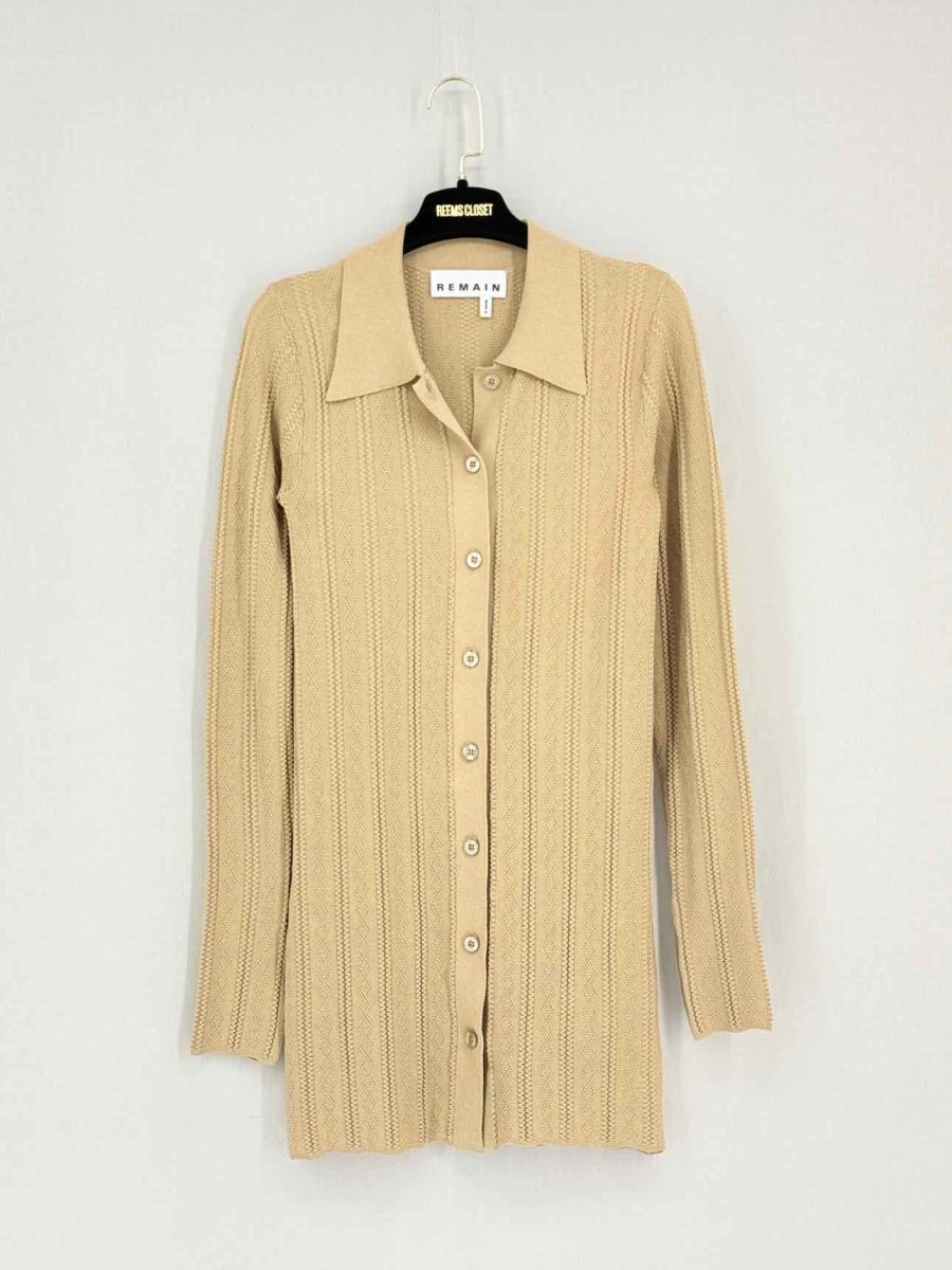 Pre - loved REMAIN Tan Rib Knit Size US 8 Outfit Set at Reems Closet