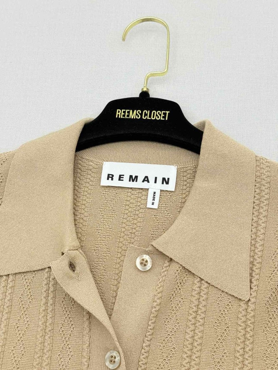 Pre - loved REMAIN Tan Rib Knit Size US 8 Outfit Set at Reems Closet