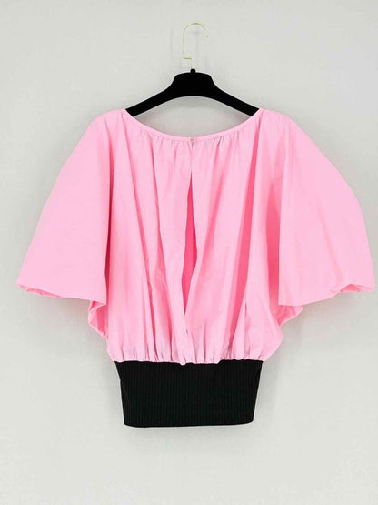 Pre - loved RENAISSANCE Pink & Black Size US 4 Blouse at Reems Closet