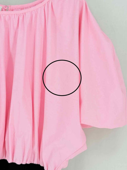 Pre - loved RENAISSANCE Pink & Black Size US 4 Blouse at Reems Closet