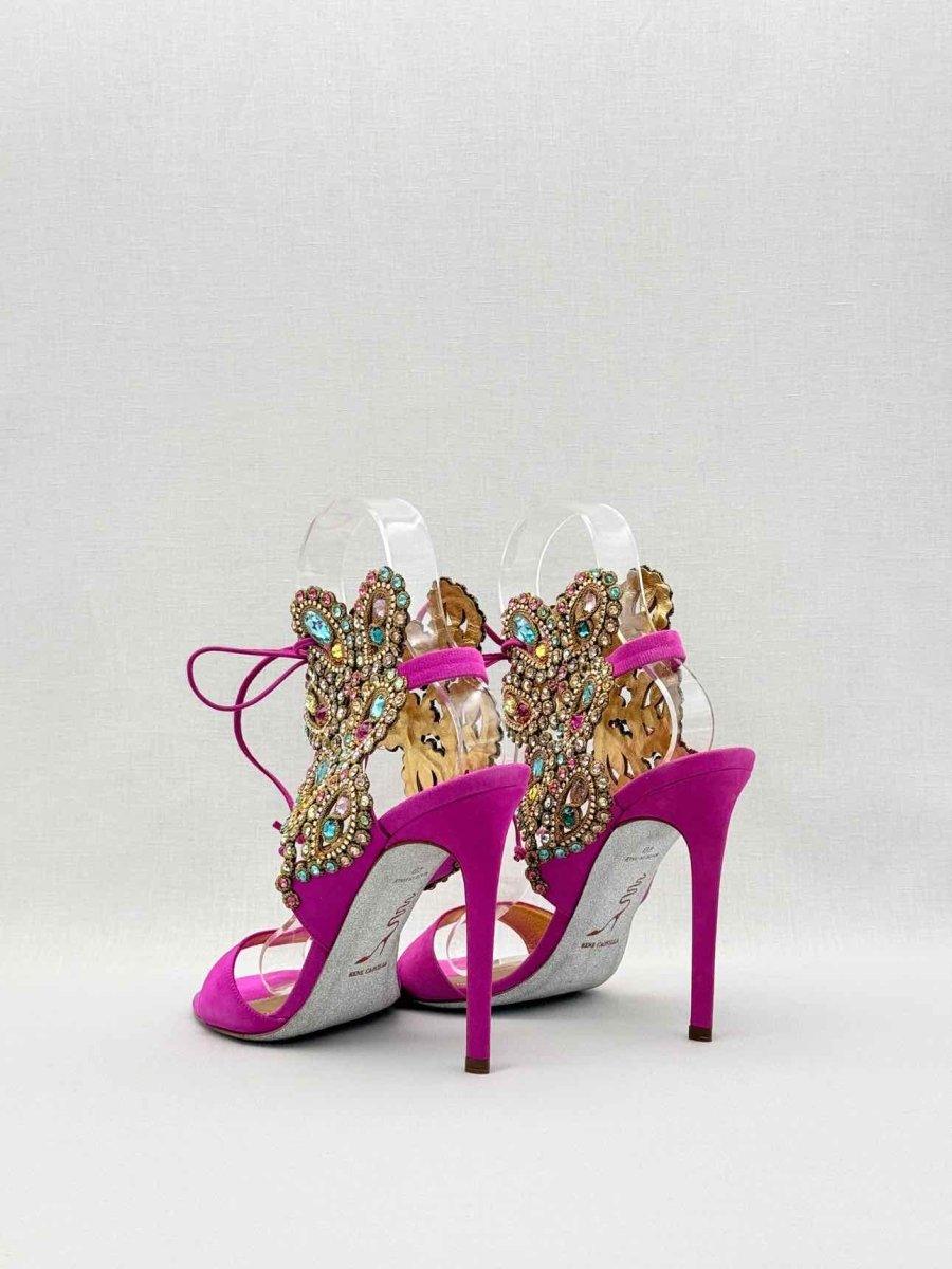Pre-loved RENE CAOVILLA Pink Size EU 40 Heeled Sandals at Reems Closet