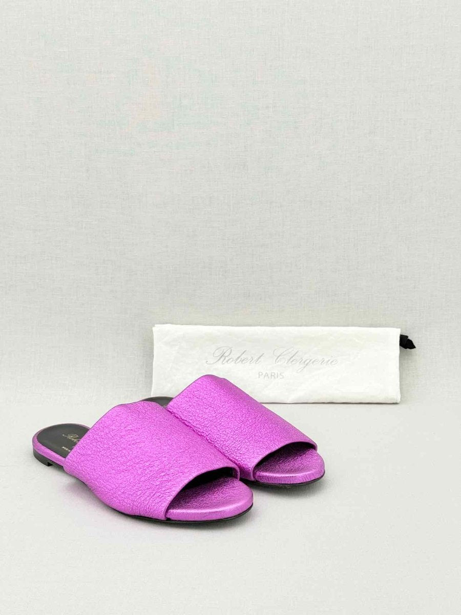 Pre - loved ROBERT CLERGERIE Purple Size EU 36.5 Slides at Reems Closet