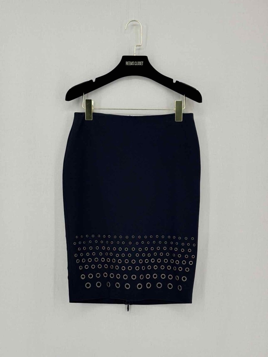 Pre - loved ROBERT RODRIGUEZ Black Size US 6 Knee Length Skirt at Reems Closet