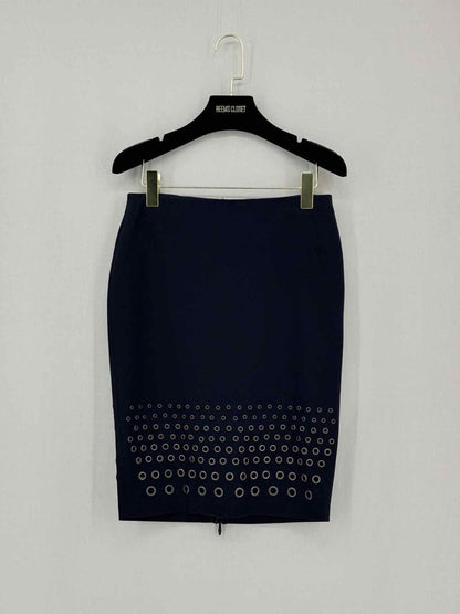 Pre - loved ROBERT RODRIGUEZ Black Size US 6 Knee Length Skirt at Reems Closet