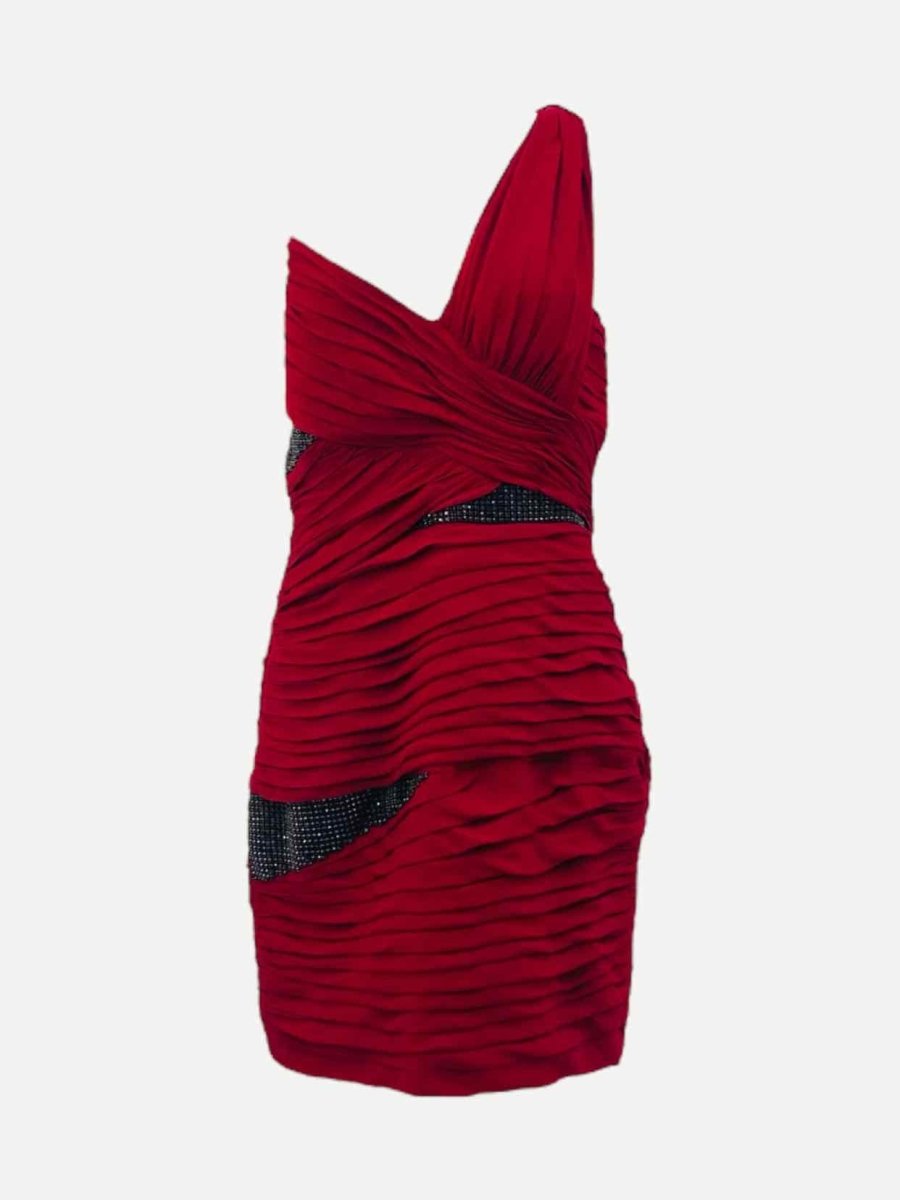 Pre - loved ROBERT RODRIGUEZ One Shoulder Red Mini Dress at Reems Closet