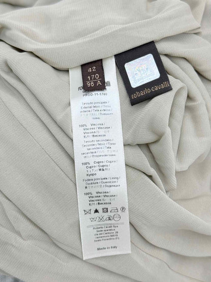 Pre - loved ROBERTO CAVALLI Beige & Black Size US 6 Long Dress at Reems Closet