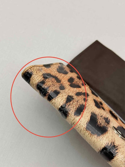 Pre-loved ROBERTO CAVALLI Beige Multicolor Leopard Print Clutch at Reems Closet