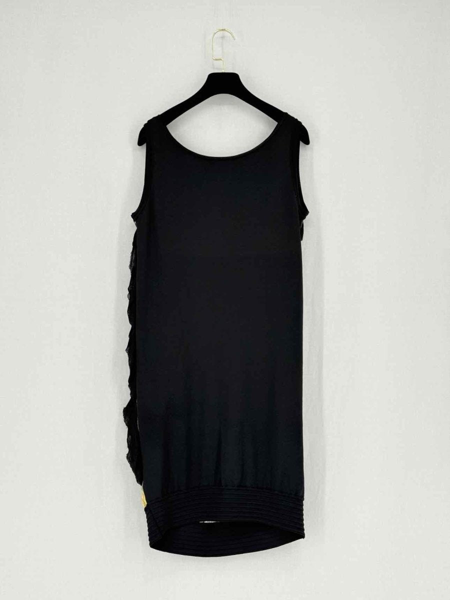 Pre - loved ROBERTO CAVALLI Black Multicolor Size US 8 Short Dress at Reems Closet