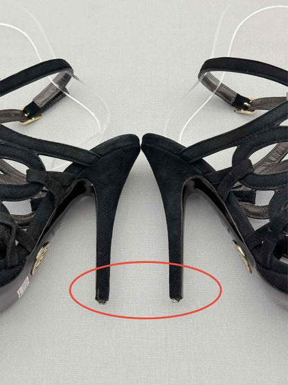 Pre - loved ROBERTO CAVALLI Black Size EU 36 Heeled Sandals at Reems Closet