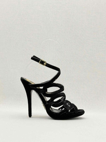 Pre - loved ROBERTO CAVALLI Black Size EU 36 Heeled Sandals at Reems Closet