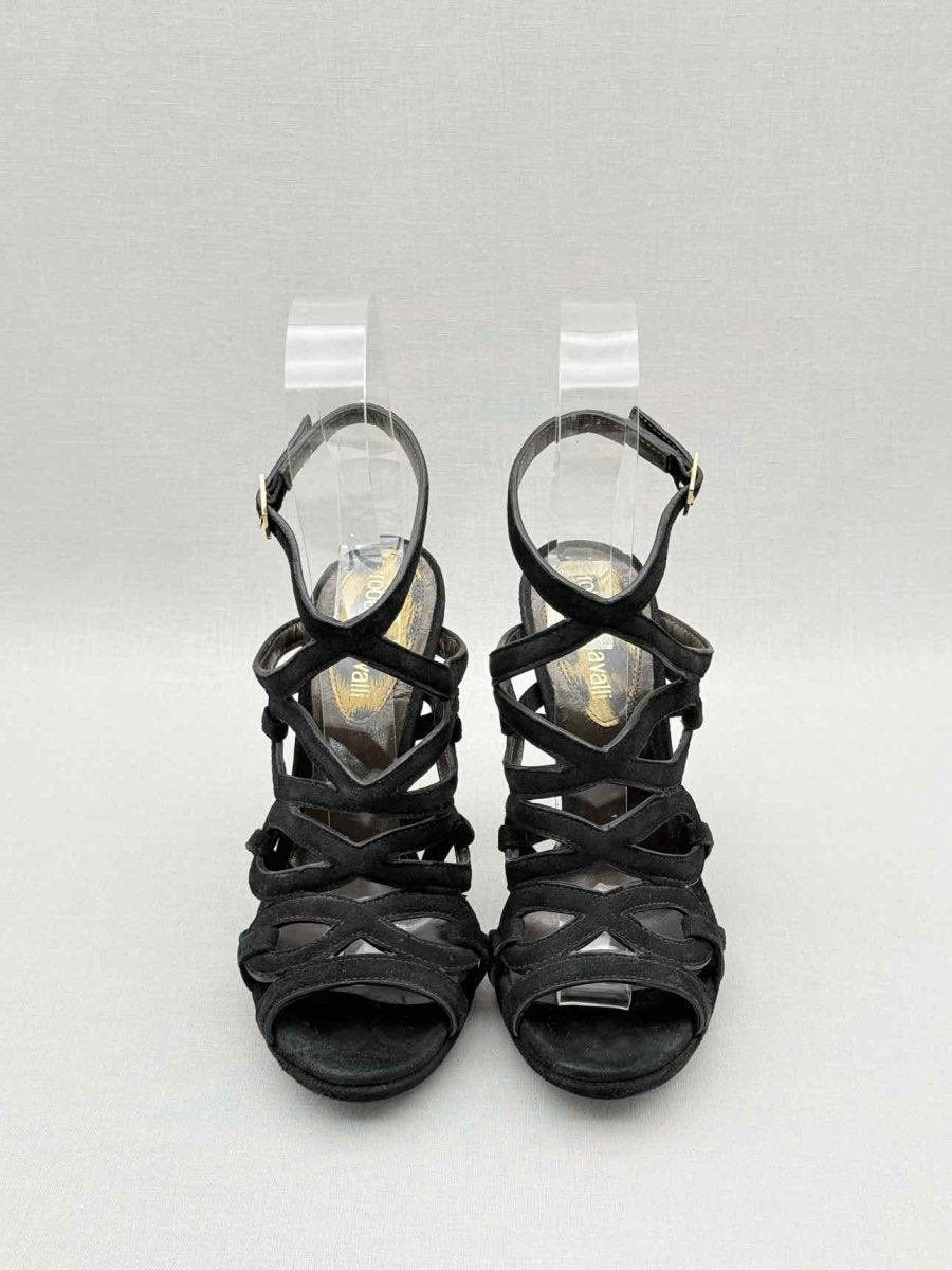 Pre - loved ROBERTO CAVALLI Black Size EU 36 Heeled Sandals at Reems Closet