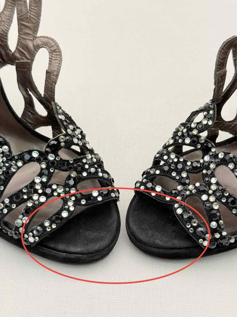 Pre-loved ROBERTO CAVALLI Black Size EU 38 Heeled Sandals at Reems Closet