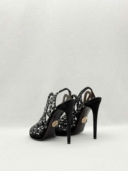 Pre-loved ROBERTO CAVALLI Black Size EU 38 Heeled Sandals at Reems Closet