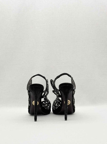 Pre-loved ROBERTO CAVALLI Black Size EU 38 Heeled Sandals at Reems Closet