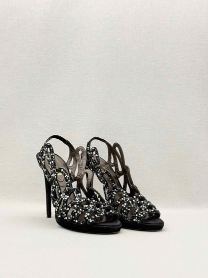 Pre-loved ROBERTO CAVALLI Black Size EU 38 Heeled Sandals at Reems Closet
