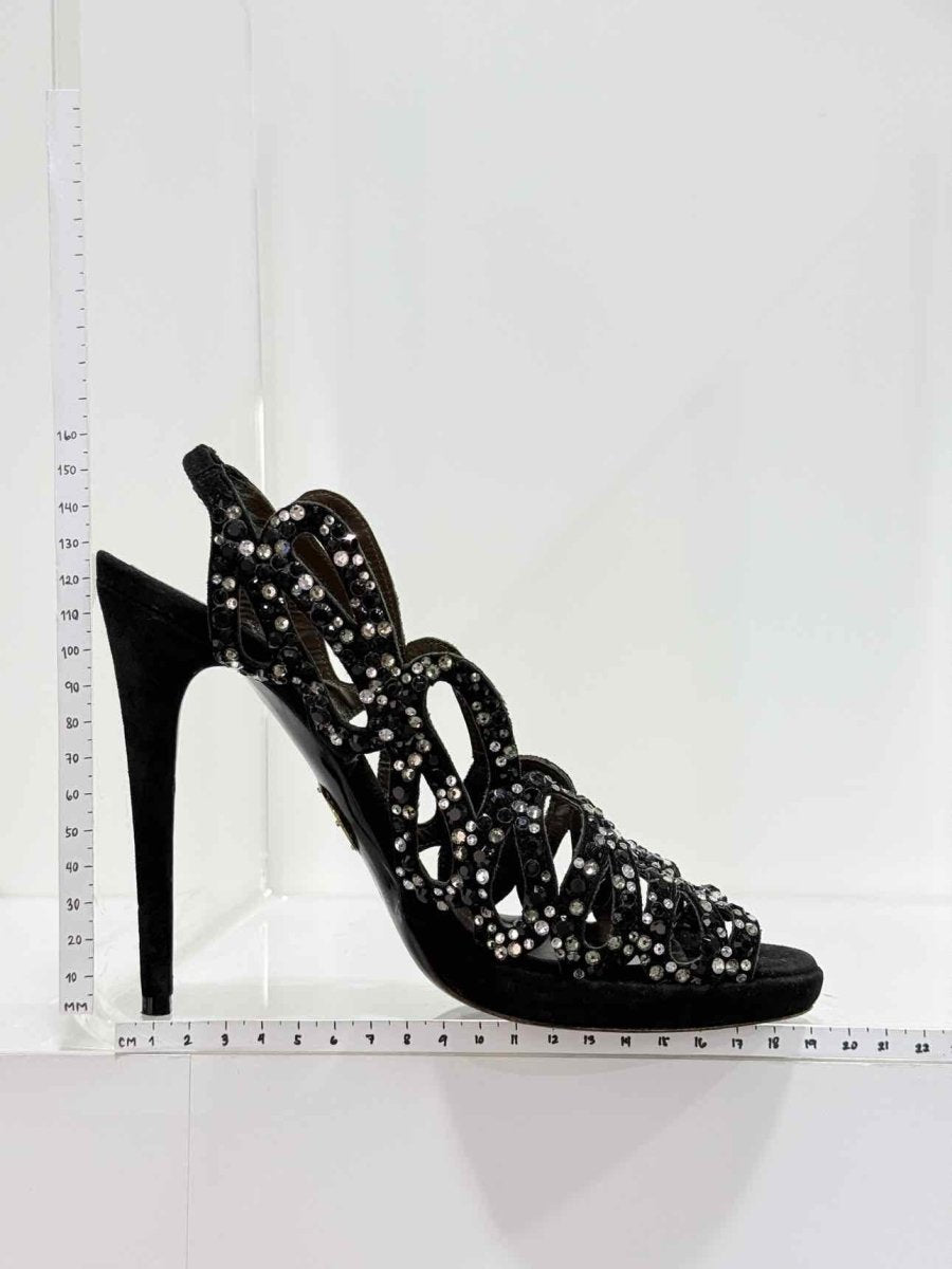 Pre-loved ROBERTO CAVALLI Black Size EU 38 Heeled Sandals at Reems Closet