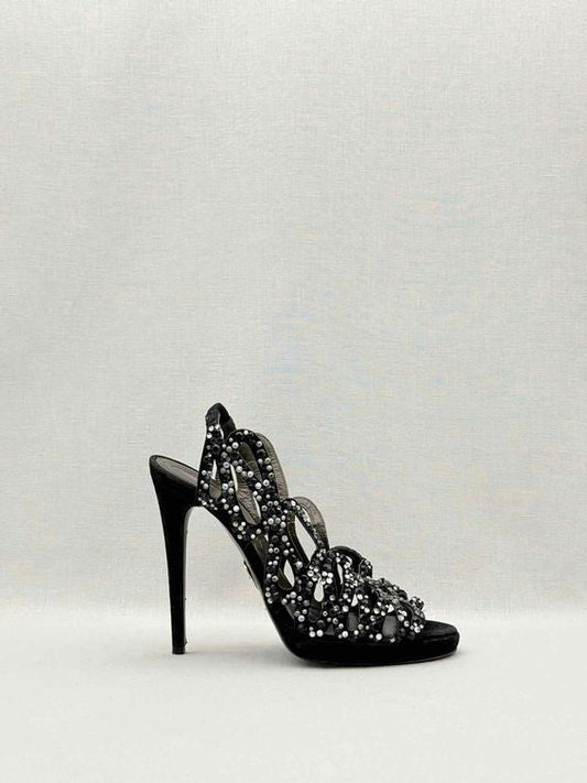 Pre-loved ROBERTO CAVALLI Black Size EU 38 Heeled Sandals at Reems Closet