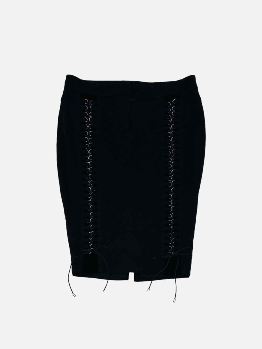 Pre-loved ROBERTO CAVALLI Black Size Medium Pencil Skirt at Reems Closet