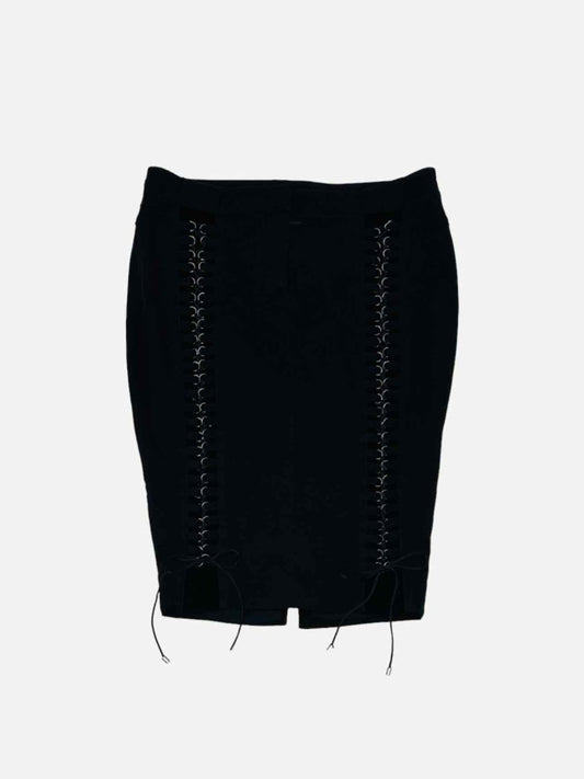 Pre-loved ROBERTO CAVALLI Black Size Medium Pencil Skirt at Reems Closet