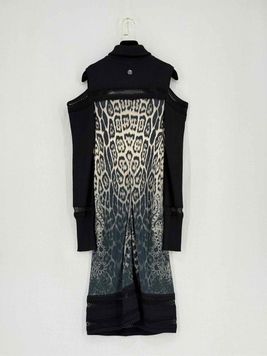 Pre - loved ROBERTO CAVALLI Black Size US 8 Knee Length Dress at Reems Closet