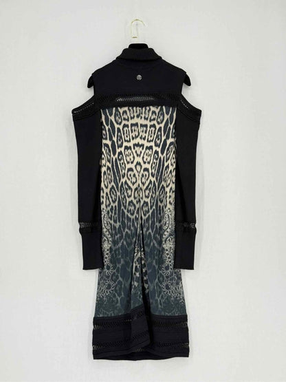 Pre - loved ROBERTO CAVALLI Black Size US 8 Knee Length Dress at Reems Closet