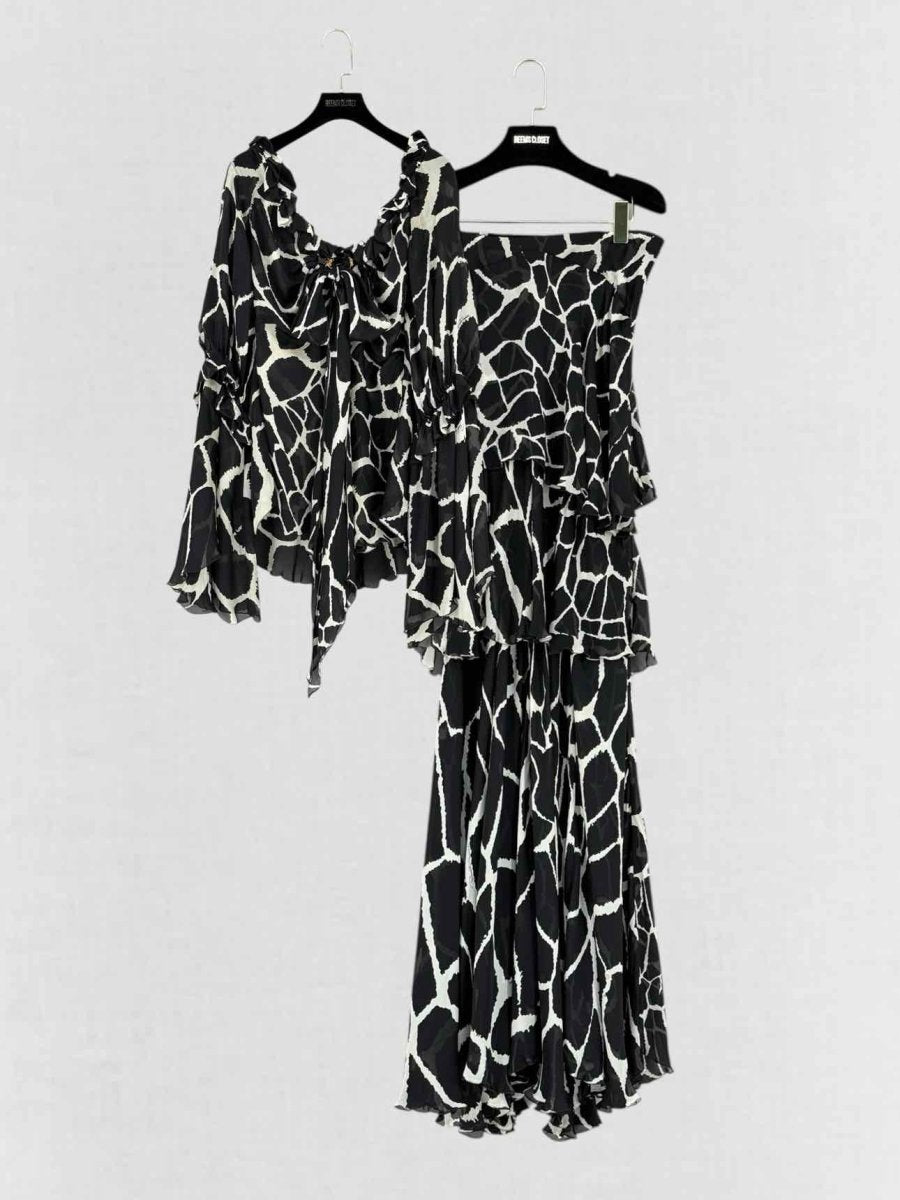 Pre - loved ROBERTO CAVALLI Black & White Size US 10 Outfit Set at Reems Closet