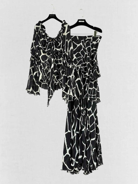 Pre - loved ROBERTO CAVALLI Black & White Size US 10 Outfit Set at Reems Closet