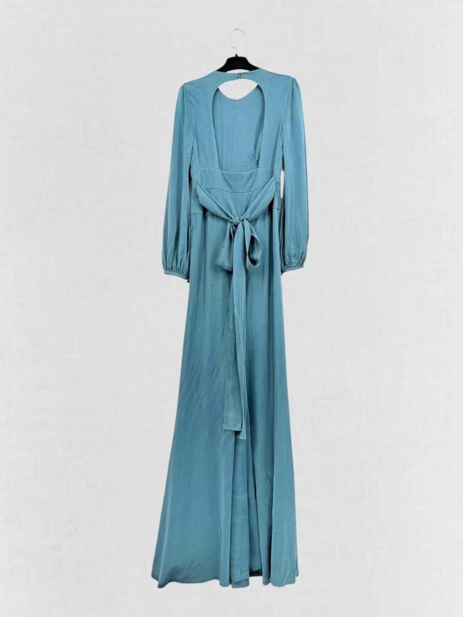 Pre - loved ROBERTO CAVALLI Blue Back Size Small Long Dress at Reems Closet