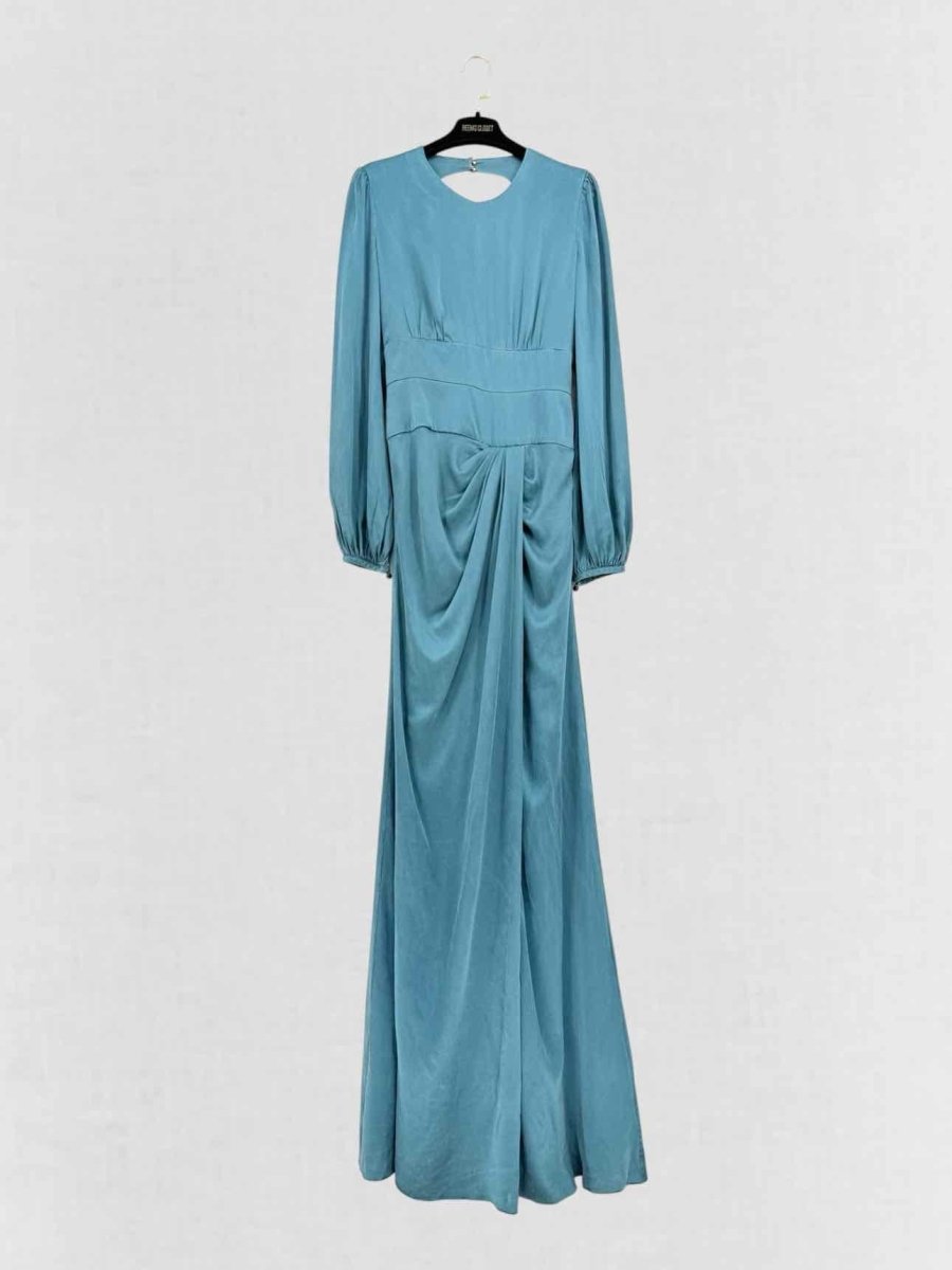 Pre - loved ROBERTO CAVALLI Blue Back Size Small Long Dress at Reems Closet