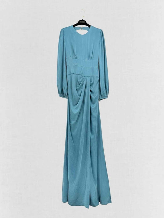 Pre - loved ROBERTO CAVALLI Blue Back Size Small Long Dress at Reems Closet