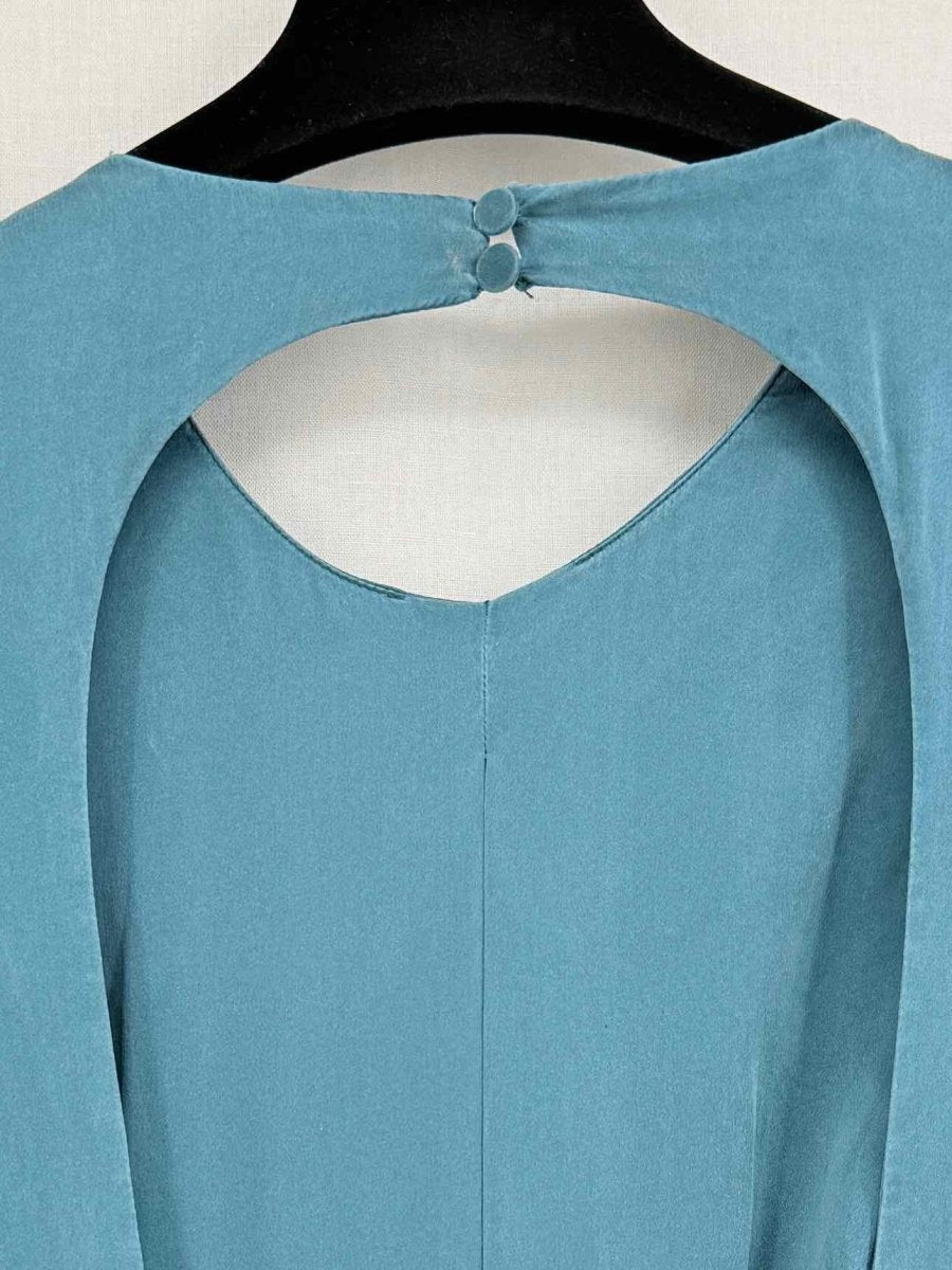 Pre - loved ROBERTO CAVALLI Blue Back Size Small Long Dress at Reems Closet