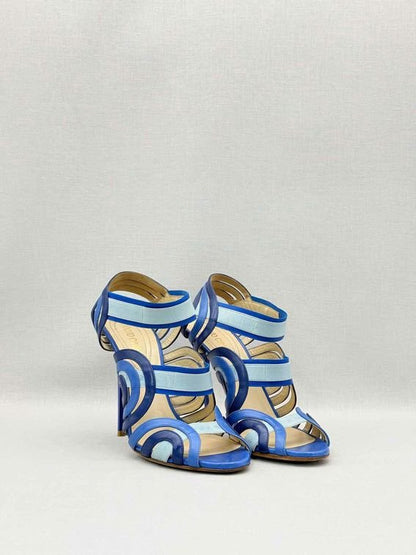 Pre-loved ROBERTO CAVALLI Blue Size EU 38 Heeled Sandals at Reems Closet