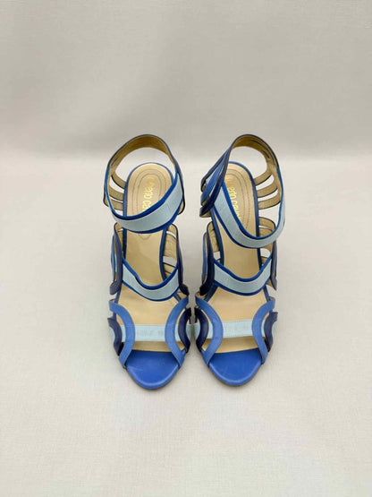 Pre-loved ROBERTO CAVALLI Blue Size EU 38 Heeled Sandals at Reems Closet
