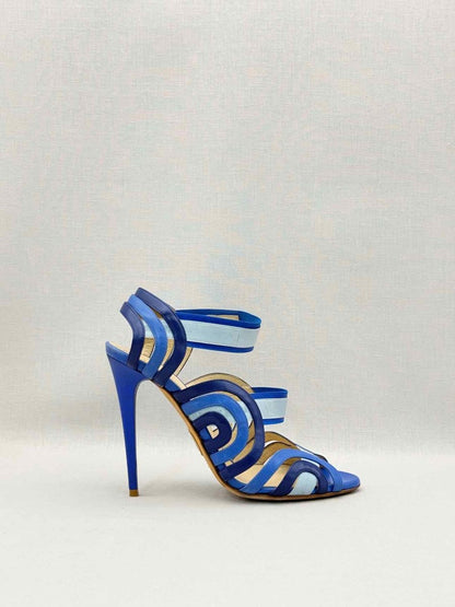 Pre-loved ROBERTO CAVALLI Blue Size EU 38 Heeled Sandals at Reems Closet