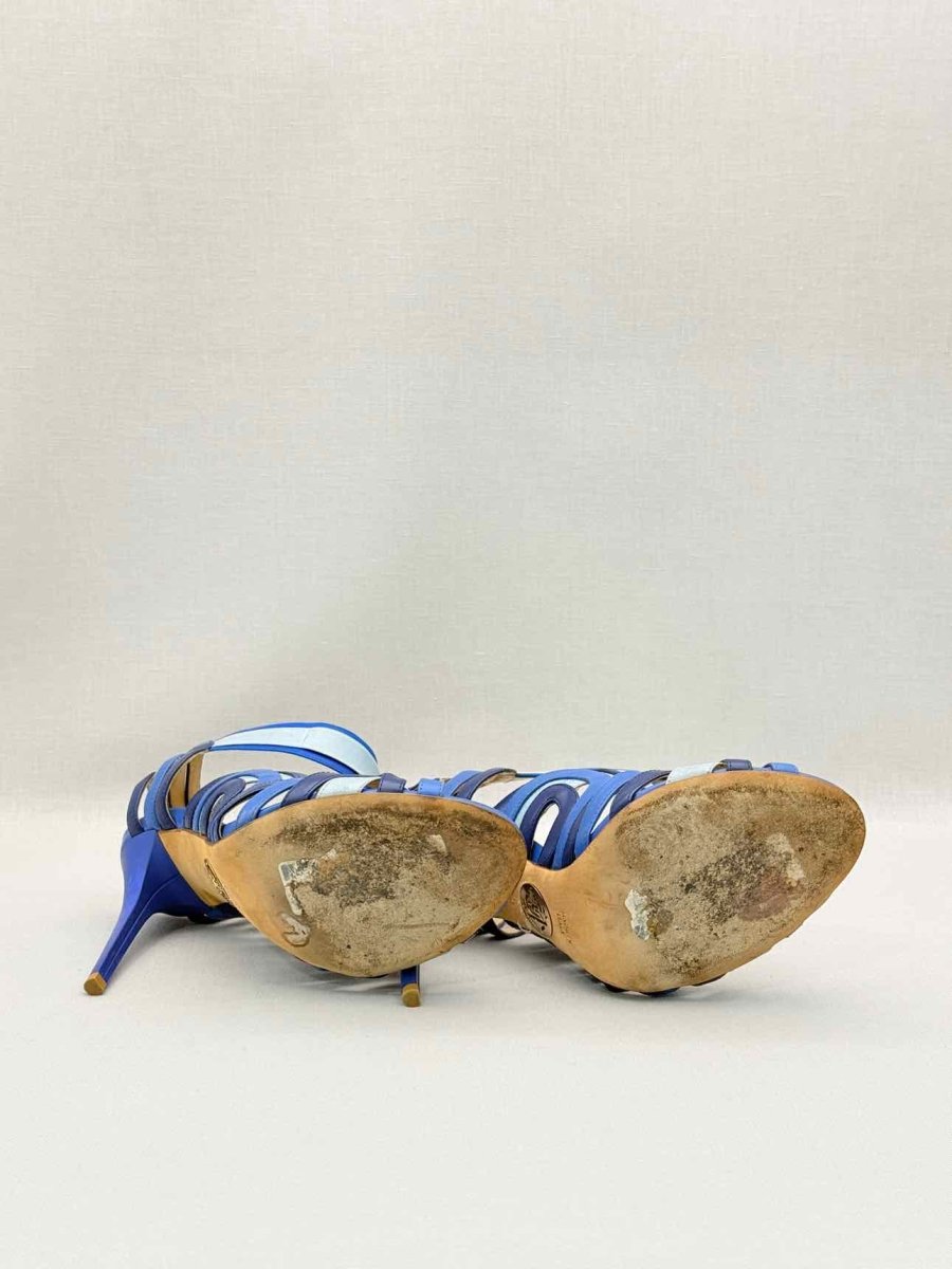 Pre-loved ROBERTO CAVALLI Blue Size EU 38 Heeled Sandals at Reems Closet